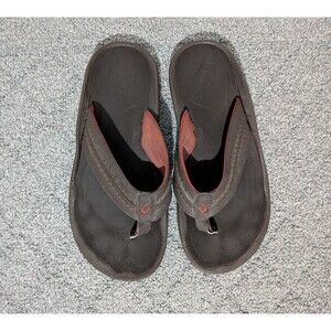 Olukai Hokua Flip Flop Sandals Mens Size 11 Brown
